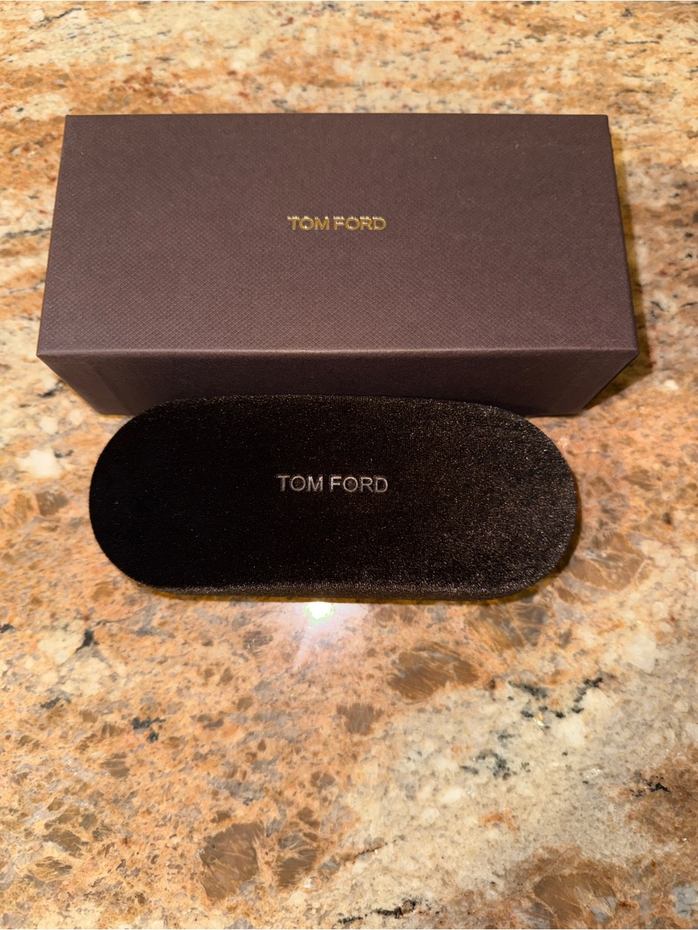 Tom Ford Black Velvet Sunglasses Case with Branded Box